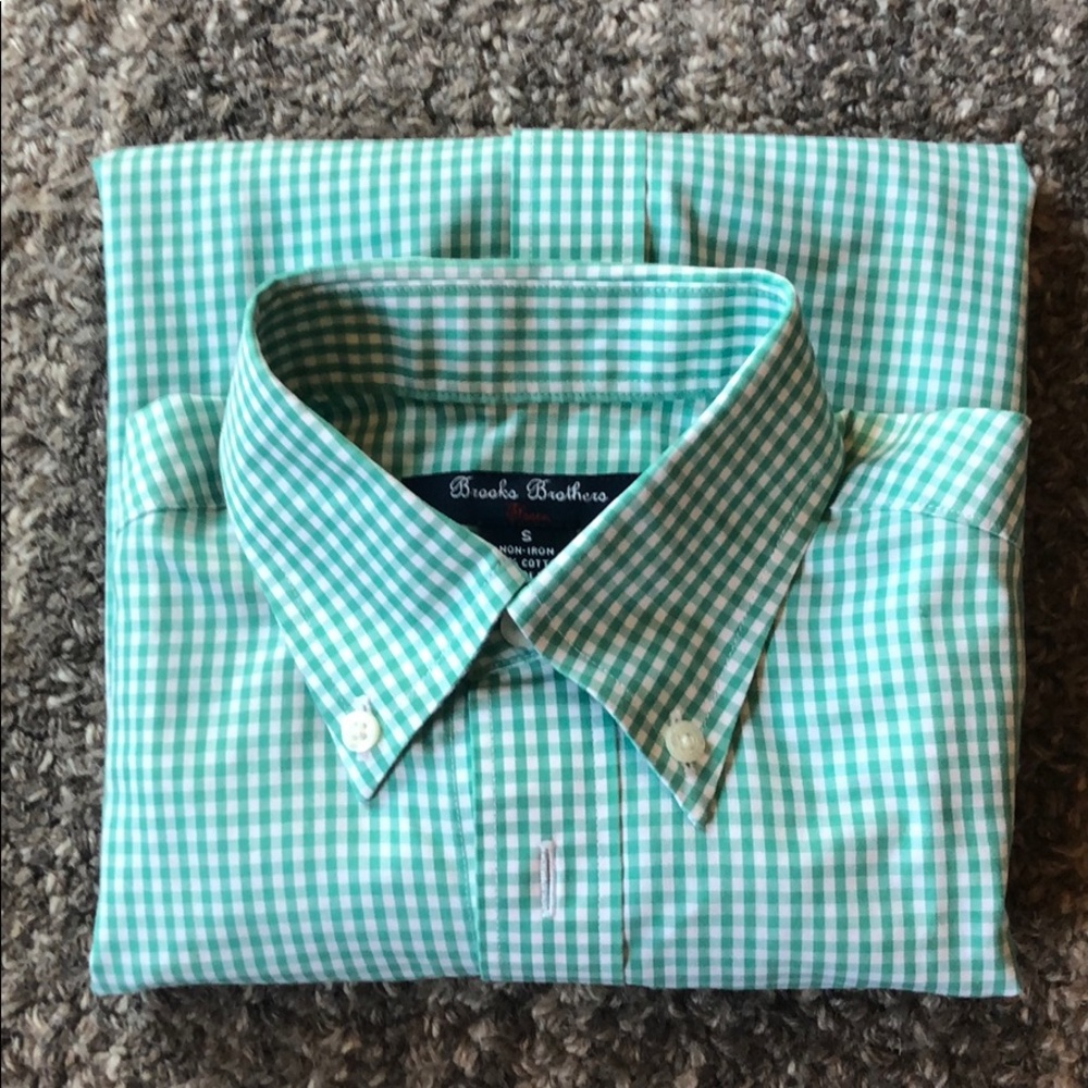 Brooks Brothers green checked shirt - Boys Size S